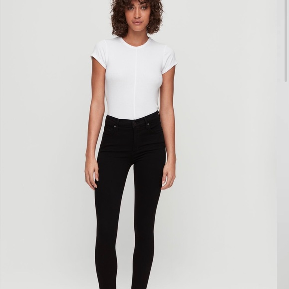 Citizens of humanity rocket crop all black size 28